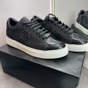 Philipp Plein Charcoal and White Sneakers